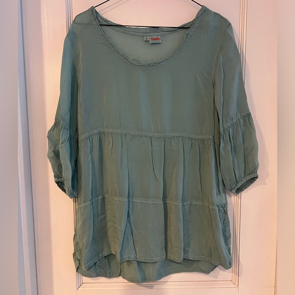 Tianello Tia Georgette Shelby Blouse Womens Size Small - Picture 5 of 8